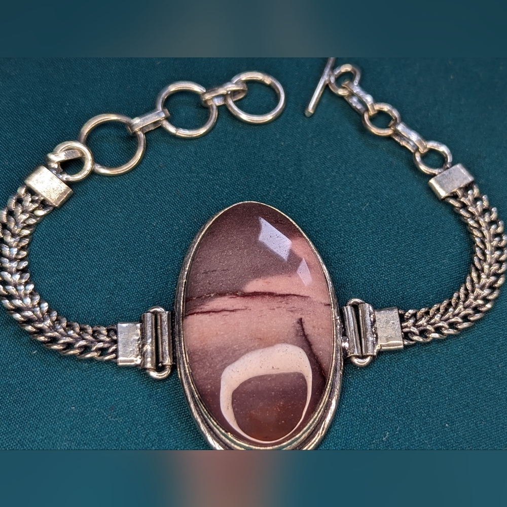 Jasper silver bracelet